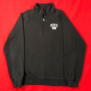 Vintage Nike Y2K 2000s Swoosh 1/4 Zip Mens Size XL Sweatshirt Black Travis Scott